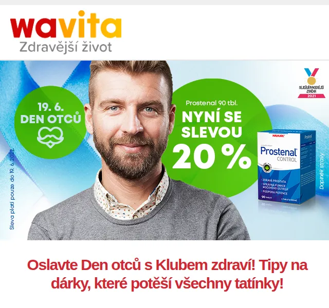 Wavita: Sleva 20 % na Prostenal a dárky na Den otců – červen 2026 | Nuslet.cz