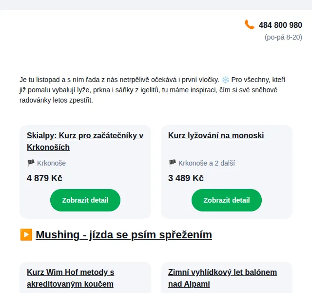 Adrop: Zážitek na lyže, běžky i pro nesportovce – listopad 2026 | Nuslet.cz