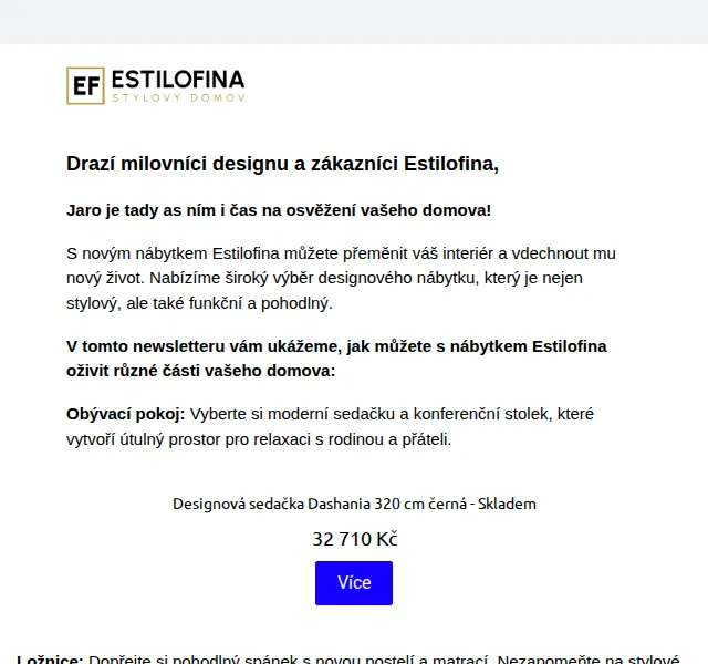 Estilofina: designový nábytek pro celý domov – červenec 2026 | Nuslet.cz