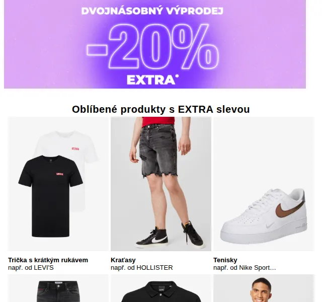 ABOUT YOU: Dvojnásobný výprodej -20% EXTRA – červenec 2026 | Nuslet.cz