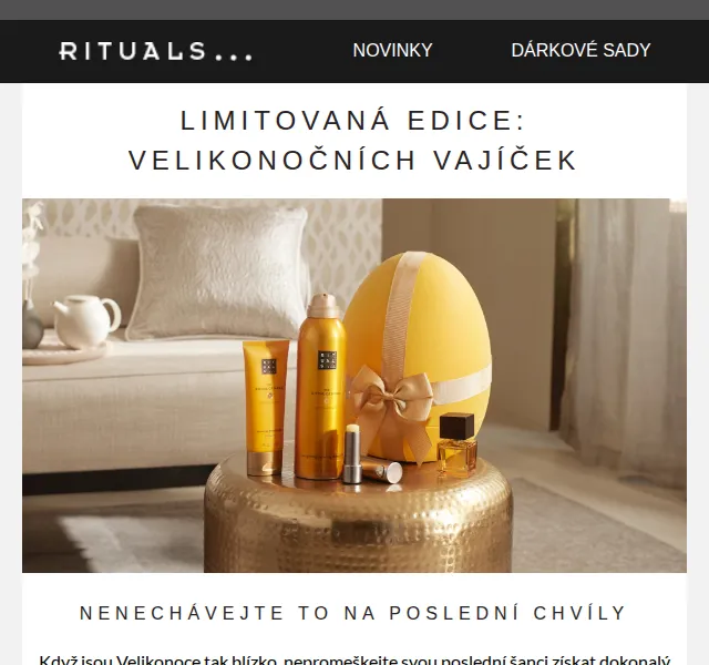 Rituals: Velikonoční vajíčka limitovaná edice – červen 2026 | Nuslet.cz