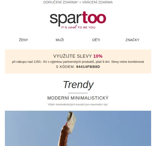 Spartoo: Minimalistické outfity se slevou 10 % – červenec 2026 | Nuslet.cz