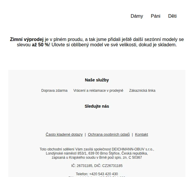 DEICHMANN: SLEVA až 50 % na zimní modely – červen 2026 | Nuslet.cz