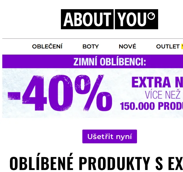 ABOUT YOU: 40% EXTRA sleva na zimní oblečení – červenec 2026 | Nuslet.cz