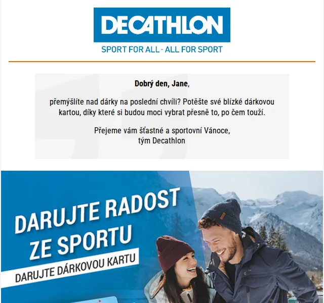 DECATHLON: Dárková karta – prosinec 2021 | Nuslet.cz