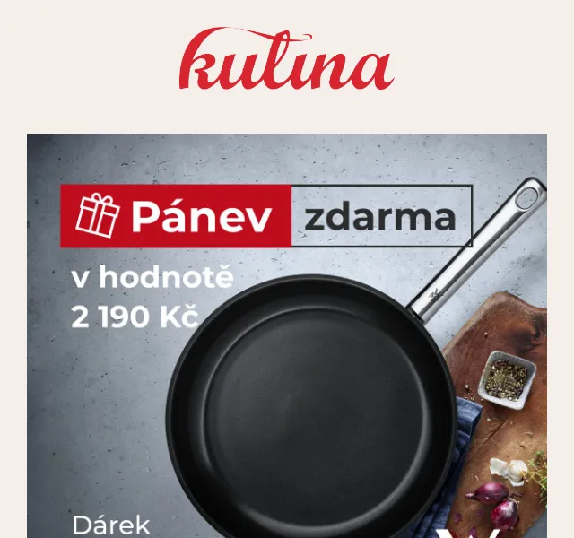 KULINA.cz: Dárek WMF pánev 2190 Kč k nákupu nad 4000 Kč – červenec 2026 | Nuslet.cz