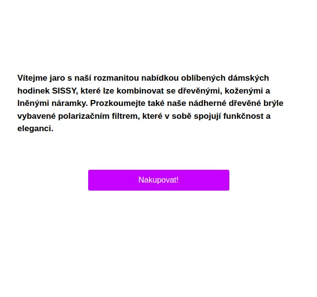 Waidzeit: Dámské hodinky SISSY a dřevěné brýle – červen 2026 | Nuslet.cz
