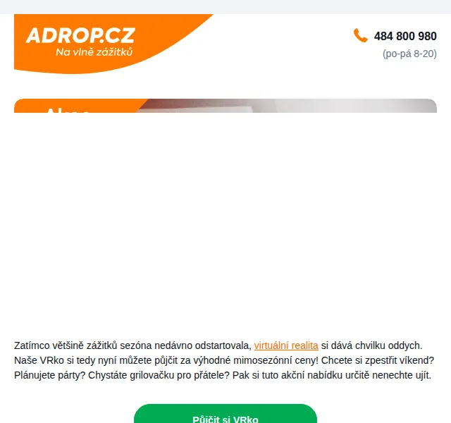 Adrop: Půjčení VR až domů od 1 990 Kč – červen 2026 | Nuslet.cz