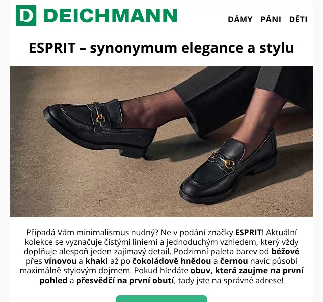 Deichmann: -30 % na 2. pár ESPRIT – říjen 2026