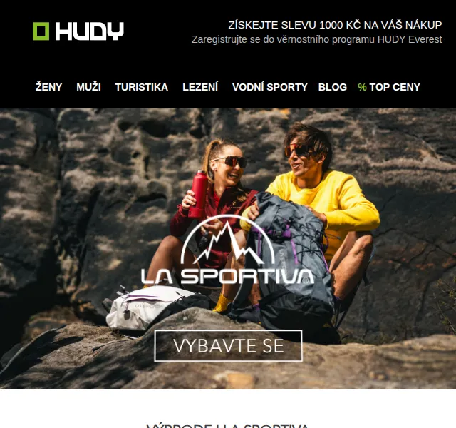 Hudy: La Sportiva výprodej + sleva 15 % – srpen 2026