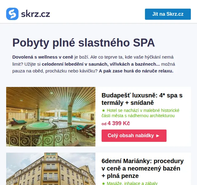 Vánoce na Skrz: SPA pobyty a wellness – červen 2026 | Nuslet.cz