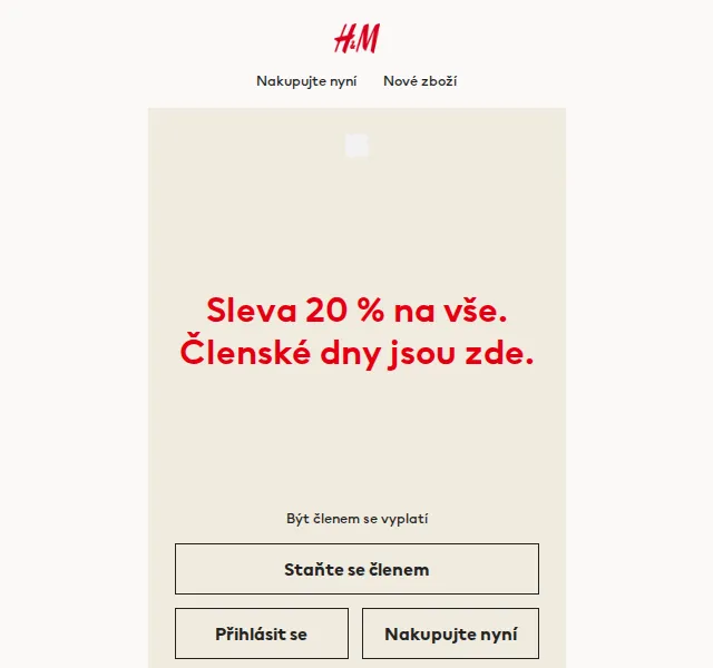H&M Fashion: Sleva 20 % na vše – červen 2026 | Nuslet.cz