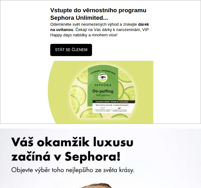 Sephora: Bezplatné členství Unlimited a dárek na uvítanou – červenec 2026 | Nuslet.cz