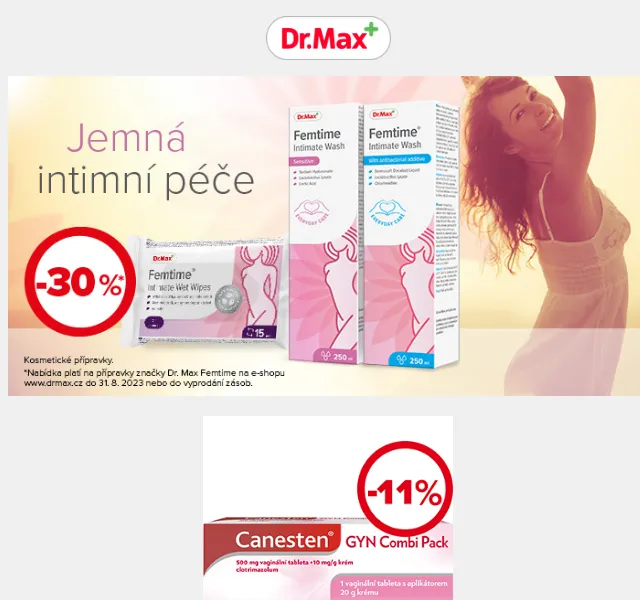 Dr.Max E-shop: Intimní hygiena se slevou až 34 % – červen 2026 | Nuslet.cz