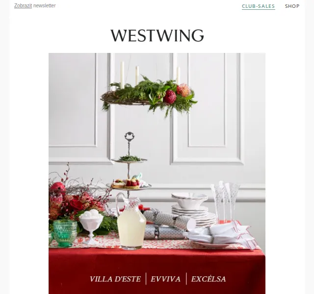 Westwing: Italský design na vánoční stůl – červen 2026 | Nuslet.cz