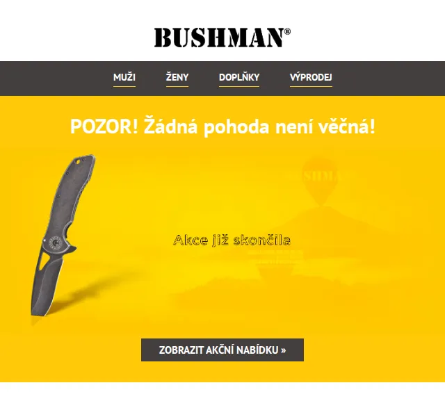 BUSHMAN: Slevy až -50 % na bundy a doplňky – červenec 2026 | Nuslet.cz