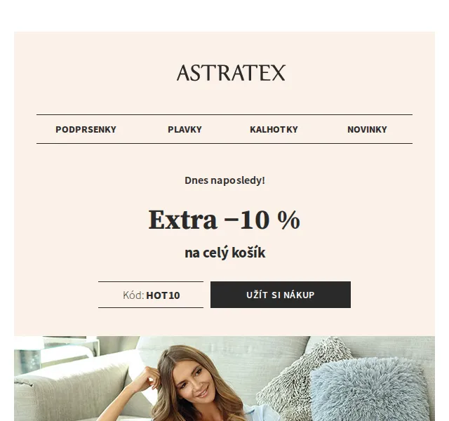 Astratex: Extra sleva 10 % a doprava zdarma – červen 2026 | Nuslet.cz