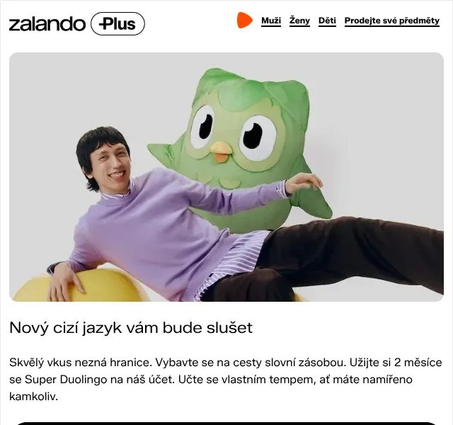 Zalando: 2 měsíce Super Duolingo zdarma – září 2026