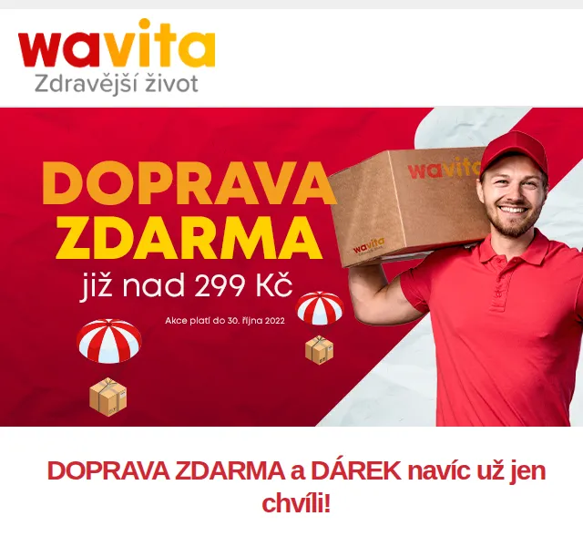 Wavita: Dárek k nákupu a doprava zdarma nad 299 Kč – říjen 2022 | Nuslet.cz