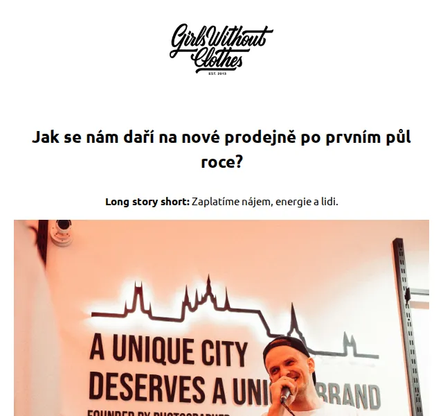 Girls Without Clothes: uvítací nabídka na nové prodejně – červen 2026 | Nuslet.cz