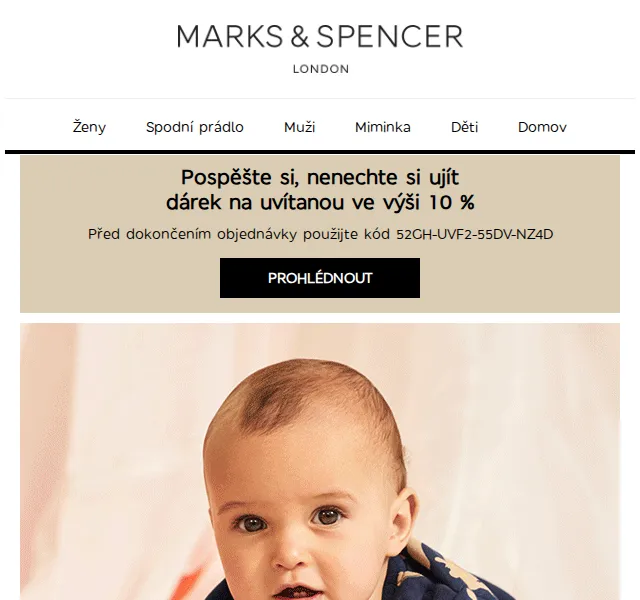 Marks and Spencer: 10% slevový kód na vše – červen 2026 | Nuslet.cz