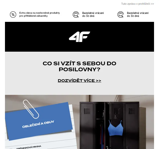 4Fstore: Tréninkové vybavení – červen 2026 | Nuslet.cz