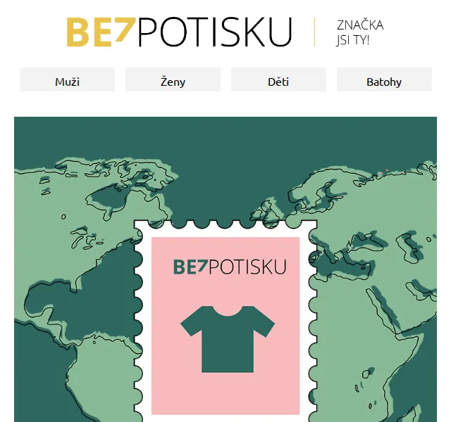 BezPotisku: Slevový kód na trička kolem světa – červen 2026 | Nuslet.cz