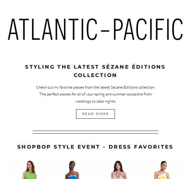 Atlantic-Pacific: Sézane Éditions Collection léto 2026 – červenec 2026 | Nuslet.cz