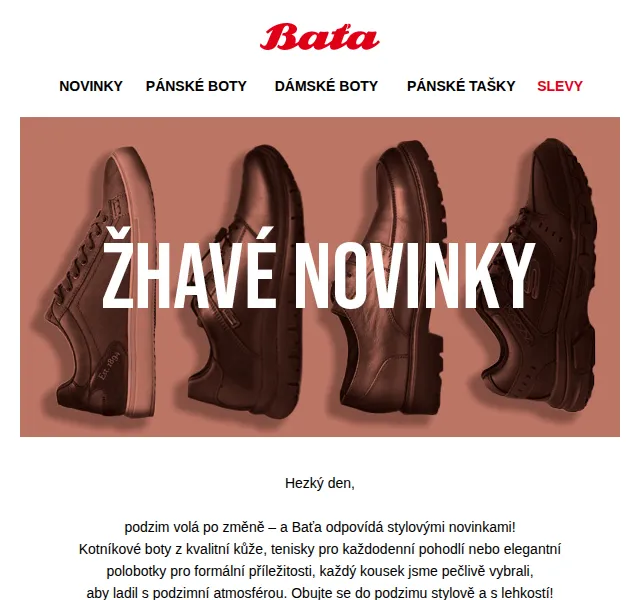 Baťa: Nové podzimní boty a tašky – červenec 2026 | Nuslet.cz