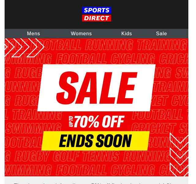 Sportsdirect: sleva až 70 % na výprodej – červenec 2026 | Nuslet.cz