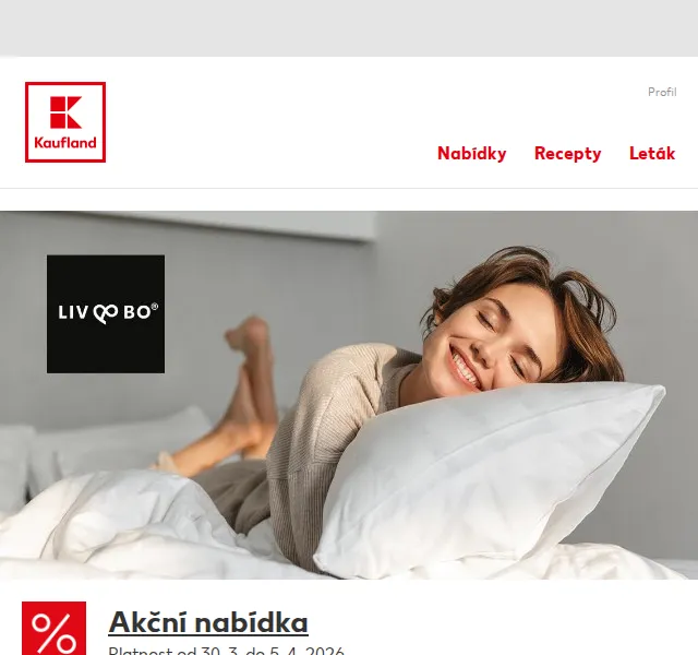 Kaufland: Liv&Bo postel, povlečení – březen 2026 | Nuslet.cz