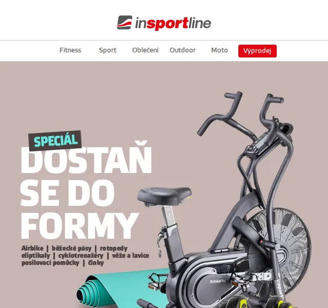 inSPORTline: Sleva 20 % na fitness – červen 2026 | Nuslet.cz