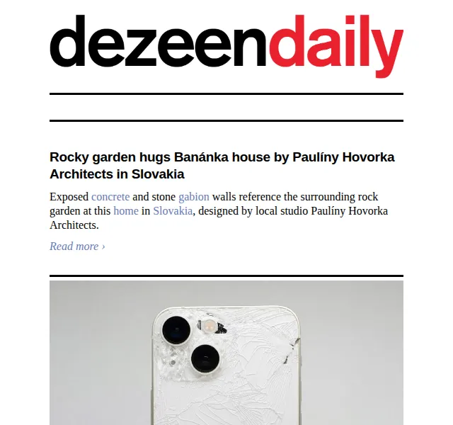 Dezeen Daily: architektura a design – červenec 2026 | Nuslet.cz