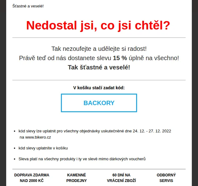 czbikero: Sleva 15 % na celý sortiment – červenec 2026 | Nuslet.cz