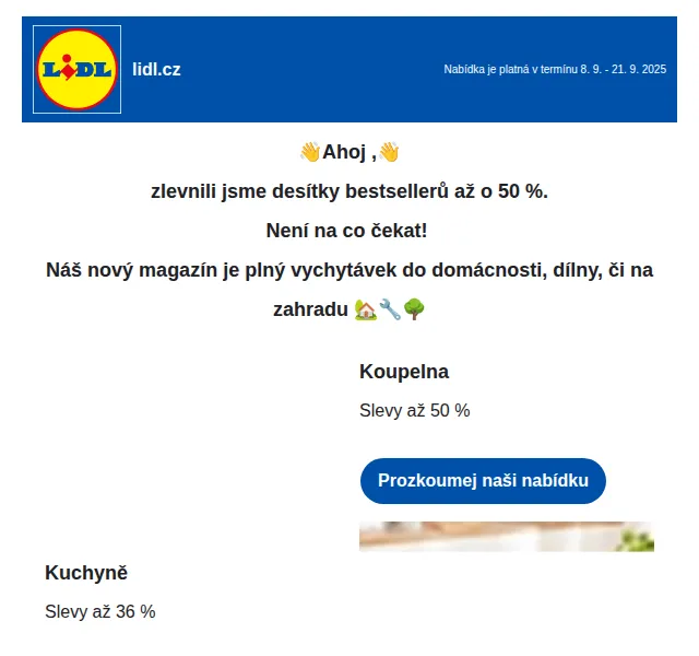 Lidl: Zářijový magazín se slevou až 50 % – červenec 2026 | Nuslet.cz