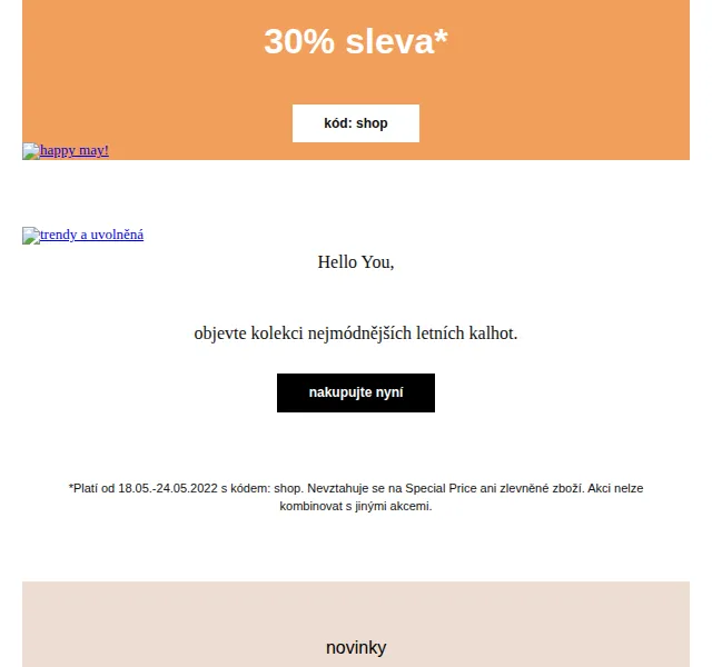 Orsay: 30% sleva na letní kalhoty – červen 2026 | Nuslet.cz