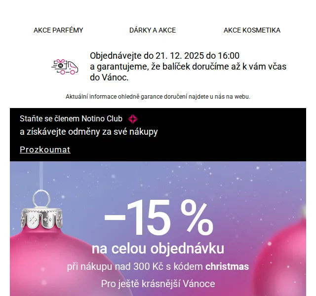 Notino: 15% sleva na parfémy, kosmetiku – duben 2026
