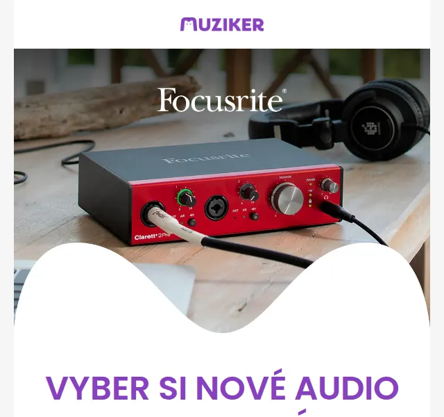 Muziker: sleva 30 % na Focusrite – červenec 2026 | Nuslet.cz