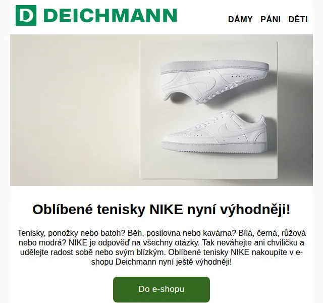 DEICHMANN: Tenisky NIKE se slevou až 50 % – červenec 2026 | Nuslet.cz