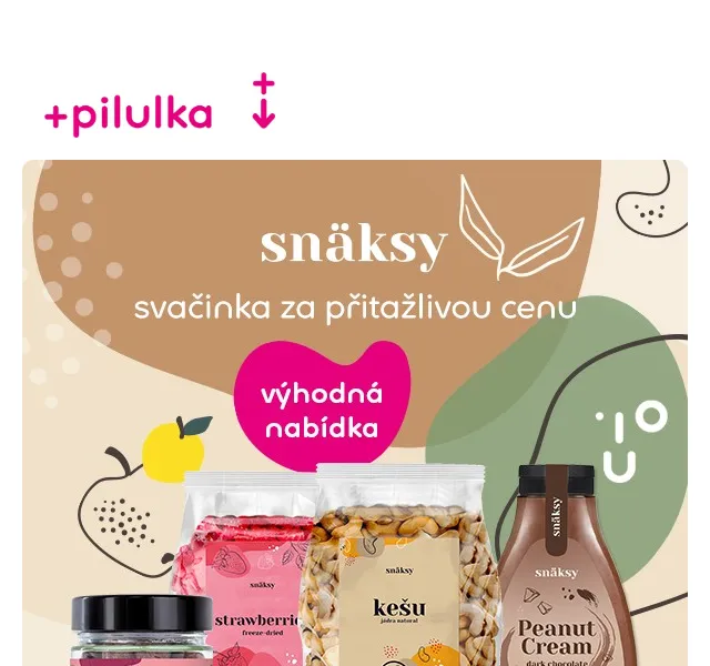 Pilulka.cz: Svačinky Snäksy se slevou – červenec 2026 | Nuslet.cz