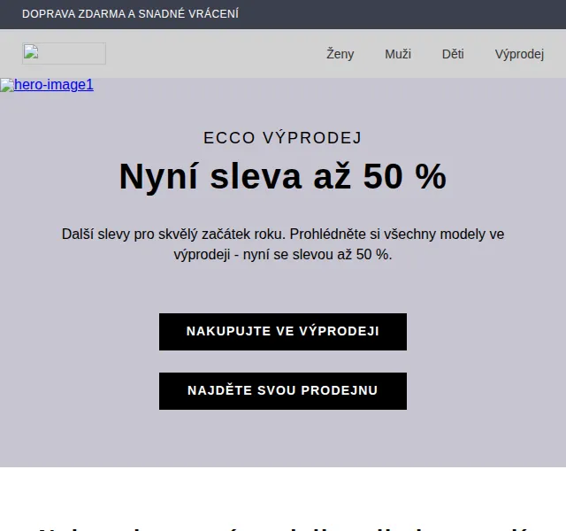 ECCO: Sleva až 50 % na výprodej – červenec 2026 | Nuslet.cz