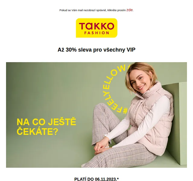 Takko Fashion: až 30% sleva na džíny a kalhoty – červenec 2026 | Nuslet.cz