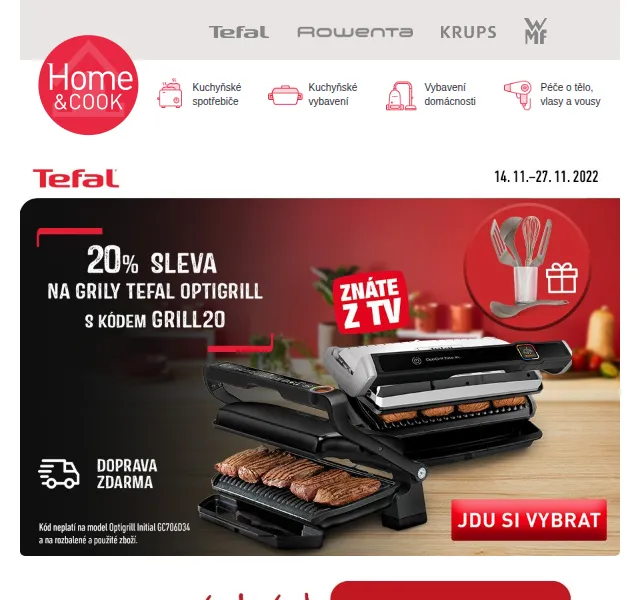 Home & Cook: Sleva až 61 % na Tefal a Rowenta – červen 2026 | Nuslet.cz