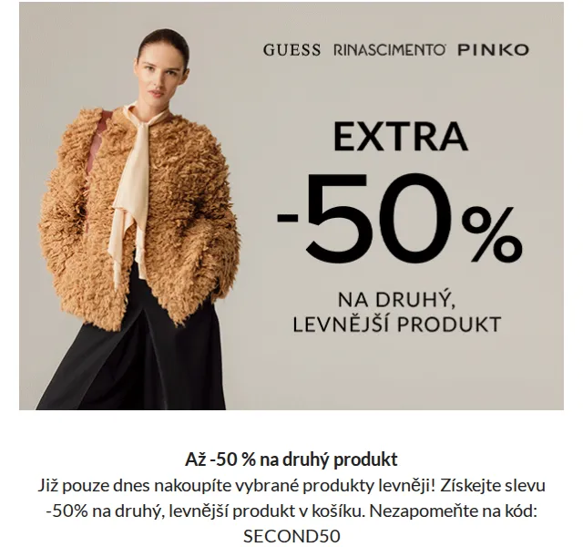 Modivo: Sleva 50 % na druhý produkt – červen 2026 | Nuslet.cz