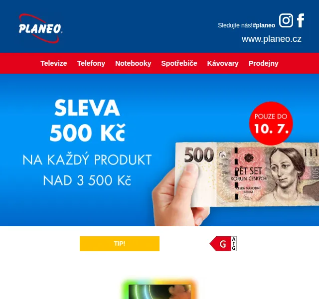 Planeo: Sleva 500 Kč při nákupu nad 3500 Kč – červenec 2022 | Nuslet.cz