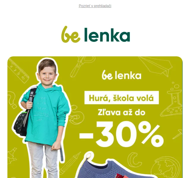 Be Lenka: sleva až 30 % na barefoot boty pro děti – srpen 2026 | Nuslet.cz