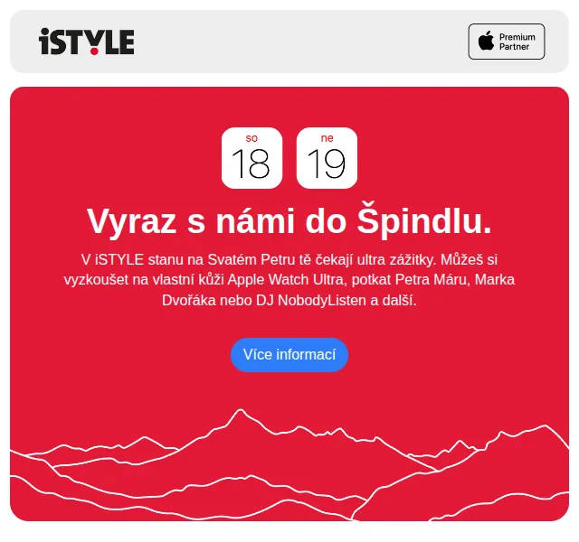iSTYLE: Apple Watch Ultra a setkání ve Špindlu – červenec 2026 | Nuslet.cz