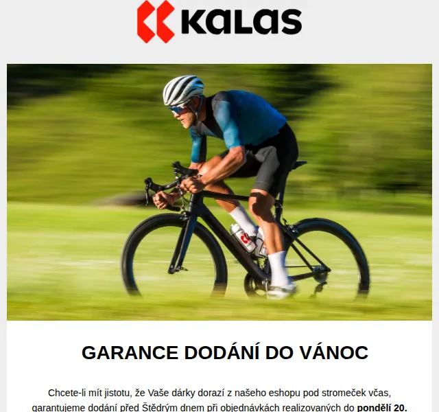 KALAS Sportswear: Garance dodání do Vánoc – červen 2026 | Nuslet.cz