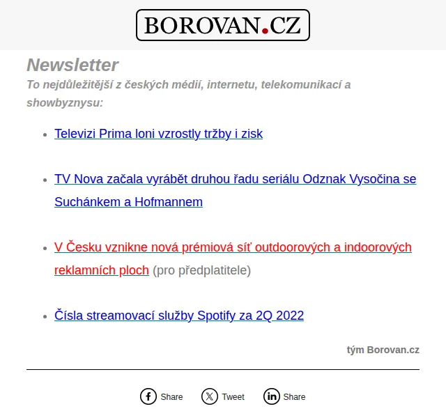 Aleš Borovan: primě v červnu 2026 rostly tržby i zisk | červen 2026 | Nuslet.cz