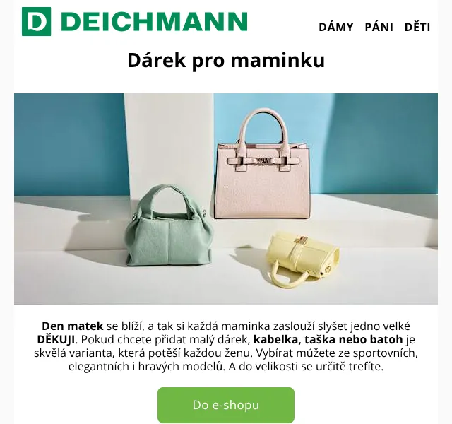 Dárek pro maminku - kabelky se slevou 20%
